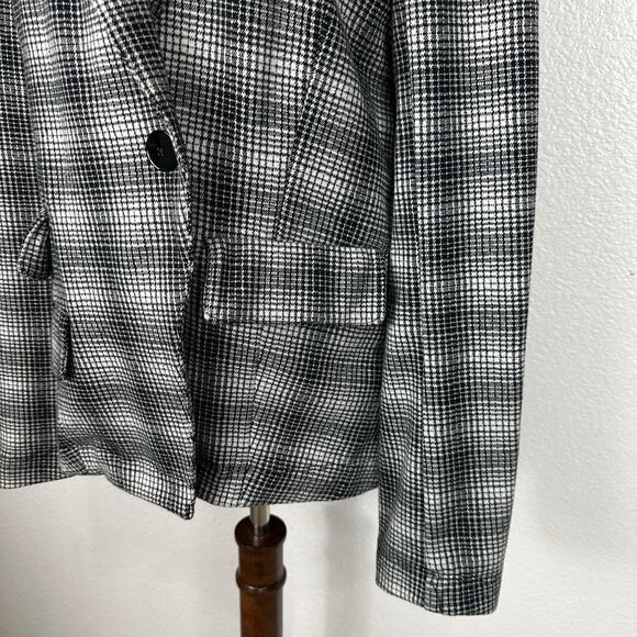 Anthropologie Maeve Blazer Women Medium Collegiate Knit Plaid Preppy Academia - Picture 5 of 14